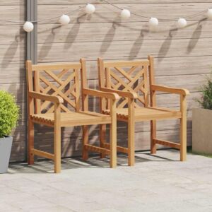 Pood24 Aiatoolid 2 pcs Pruun 58 x 60 x 90 cm Tugev tiikpuu