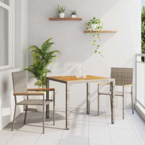 Pood24 Aia söögilaudade komplekt 3 pcs Hall 90 x 90 x 75 cm polürotang