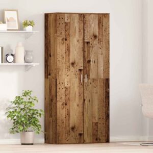 Pood24 Kapp riiuliga uksega Vana puit 80 x 39 x 178 cm Tehispuit
