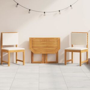Pood24 3-osaline aiamööbli komplekt padjadega, tahke akaatsiapuit