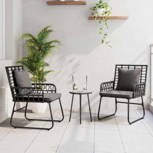 Pood24 Aia söögilaudade komplekt 3 pcs Must ja Anthracite