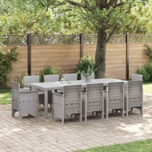 Pood24 Aia söögilaudade komplekt 11 pcs Helehall Polt rattan