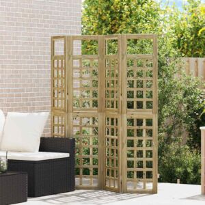 Pood24 Privaatsusekraan 4 pcs Pruun 160 x 180 cm Immutatud kuusk