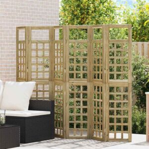 Pood24 Privaatsusekraan 6 pcs Pruun 240 x 180 cm Immutatud kuusk