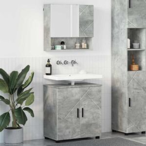 Pood24 Vannitoa mööbleset 2 pcs Betoonihall 61 x 35 x 64 cm Tehispuit