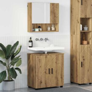 Pood24 Vannitoa mööbleset 2 pcs käsitöötamm 61 x 35 x 64 cm Tehispuit