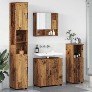 Pood24 Vannitoa mööbleset 4 pcs Vana puit 61 x 35 x 64 cm Tehispuit