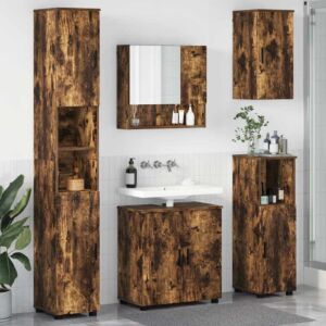 Pood24 Vannitoa mööbleset 5 pcs Suitsutatud tamm 61 x 35 x 64 cm