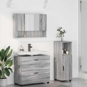 Pood24 Vannitoa mööbleset sahtliga 3 pcs Hall Sonoma 76.5 x 35 x 64 cm