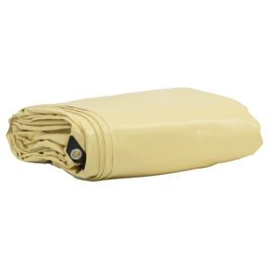Pood24 Tarpaulin 650g / m² Beež 3 x 5 m Lõuend PVC kattega