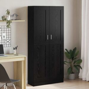 Pood24 Raamaturiiul Must tamm 82.5 x 30.5 x 185 cm Tehispuit