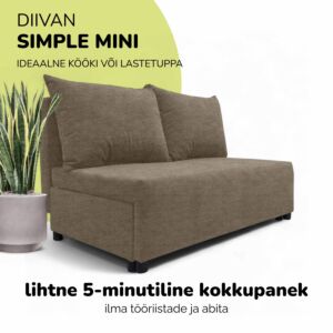 Kahekohaline lahtikäiv diivan panipaigaga MINI
