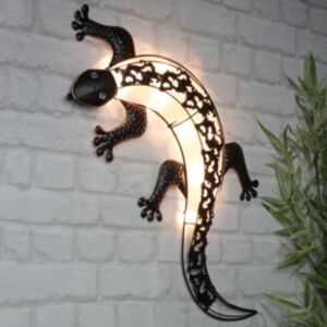 Hi LED-päikesetoitel aia seinatuli, geko