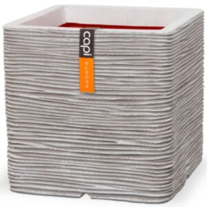 Крышка ящика для растений "Nature Rib" квадратная 40 x 40 см цвет слоновой кости