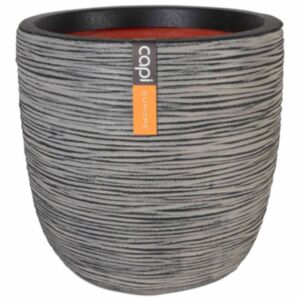 Ящик для растений Cap's в форме яйца "Nature Rib" 43 x 41 см антрацитово-серый