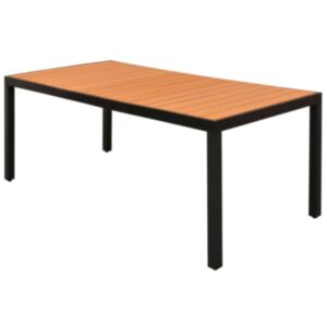 Pood24 aialaud, pruun, 185 x 90 x 74 cm, WPC ja alumiinium