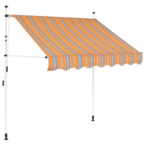 Pood24 kokkupandav varikatus, kollase-sinisetriibuline, 150 cm