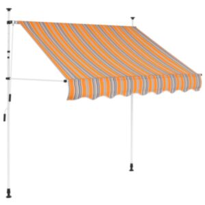 Pood24 kokkupandav varikatus, kollase-sinisetriibuline, 200 cm