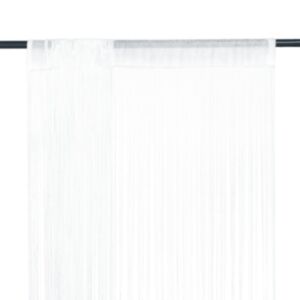 Pood24 nöörkardinad 2 tk, 100 x 250 cm, valge