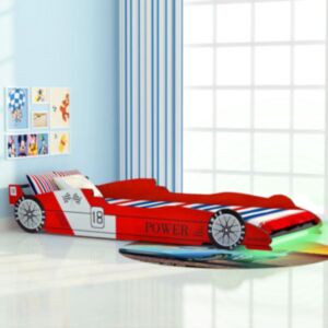 Pood24 võidusõiduauto kujuga lastevoodi 90 x 200 cm punane