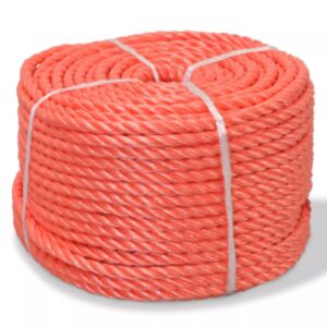 Pood24 punutud paadiköis polürpopüleenist 10 mm, 100 m, oranž