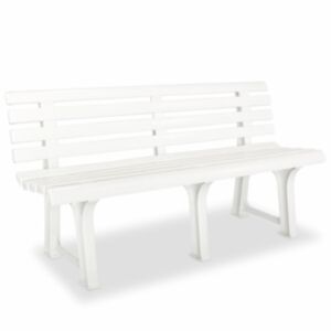 POOD24 садовая скамейка 145,5 см, пластик, белый