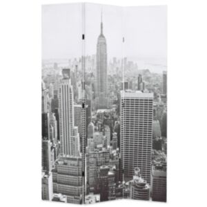 Pood24 kokkupandav sirm 120 x 170 cm, New York, must valge