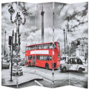 Pood24 kokkupandav sirm 200 x 170 cm, Londoni buss, must ja valge