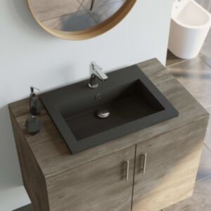 Pood24 graniidist valamu 600 x 450 x 120 mm must