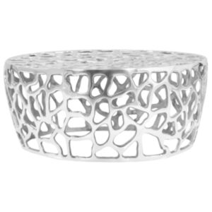 Pood24 kohvilaud valualumiiniumist 70 x 30 cm, hõbedane