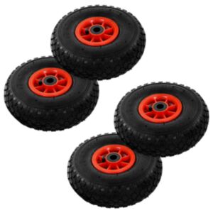 Pood24 pakikäru rattad, 4 tk, kumm 3,00–4 (260 x 85)