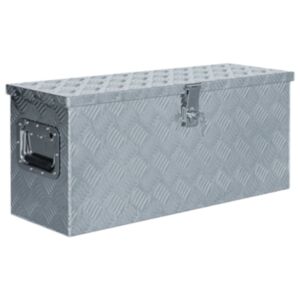 Pood24 alumiiniumist kast 76,5 x 26,5 x 33 cm, hõbedane