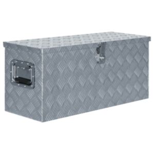 Pood24 alumiiniumist kast 80 x 30 x 35 cm, hõbedane