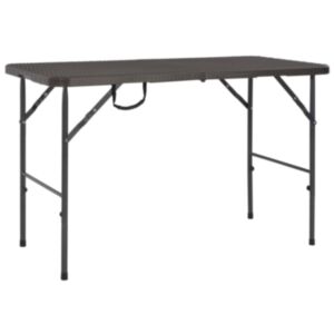 POOD24 садовый столик, коричневый, 120 x 60 x 74 см, имитация ротанга HDPE