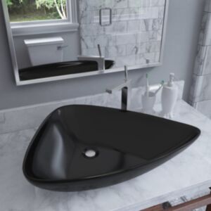 Pood24 keraamiline valamu must kolmnurkne 645 x 455 x 115 mm 