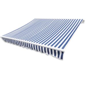 Pood24 varikatuse riie, sinine ja valge, 500 x 300 cm
