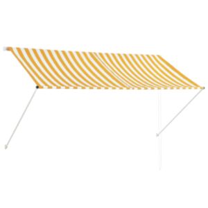 Pood24 kokkupandav varikatus, 250 x 150 cm, kollane ja valge