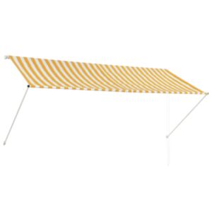 Pood24 kokkupandav varikatus, 300 x 150 cm, kollane ja valge