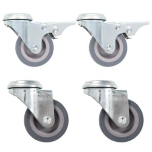 Pood24 poldiaukudega pöörlevad rattad, 4 tk, 50 mm