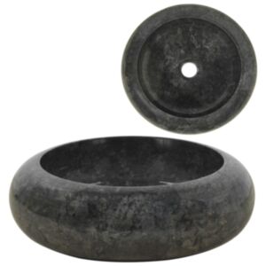 Pood24 valamu 40 x 12 cm, marmor, must