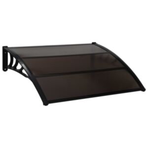 Pood24 ukse varikatus, must, 120 x 100 cm, plast