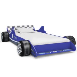 Pood24 võidusõiduauto kujuga lastevoodi 90 x 200 cm sinine