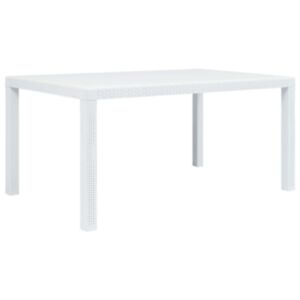 Pood24 aialaud 150 x 90 x 72 cm rotangi välimusega plast, valge