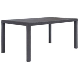 Pood24 aialaud 150 x 90 x 72 cm rotangi välimusega plast, pruun