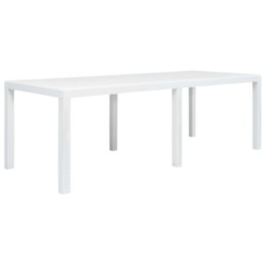 Pood24 aialaud 220 x 90 x 72 cm rotangi välimusega plast, valge