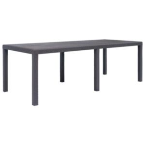 Pood24 aialaud 220 x 90 x 72 cm rotangi välimusega plast, pruun