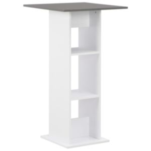 Барный стол POOD24, белый и серый антрацит, 60 x 60 x 110 см
