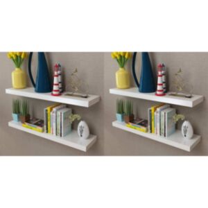 Pood24 seinariiulid, 4 tk, valge, 80 cm