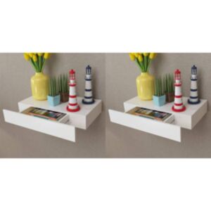 Pood24 seinariiul sahtliga, 2 tk, 48 cm, valge