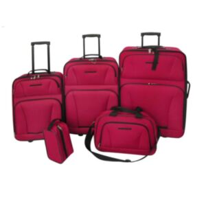 5-osaline reisikohvrite komplekt punane